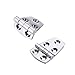 Mxeol Boat Shortside Hinges Marine Flush Hatch Compartment Hinge Heavy Duty Stainless Steel W/Fasteners 1-1/2