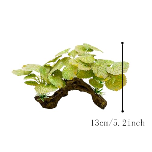 Image of Fish Tank Decorations Aquarium Decor Ornaments Betta Silk Leaf pad Hammock Artificial Driftwood Cave Goldfish Bowl Accessories