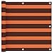 vidaXL Balkon Sichtschutz Bespannung Terrasse Windschutz Sonnenschutz Balkonbespannung Balkonverkleidung Orange Braun 90x500cm Oxford-Gewebe