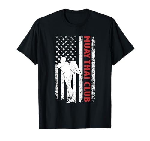 Muay Thai Club Muay Thai Bandera de Estados Unidos Muay Thai Camiseta