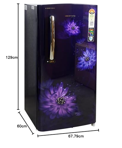 Image of Voltas Beko 185 L, 5 Star, Single Door DC Refrigerator (Dahlia Blue) (RDC220A /W0DBETMH000GD)