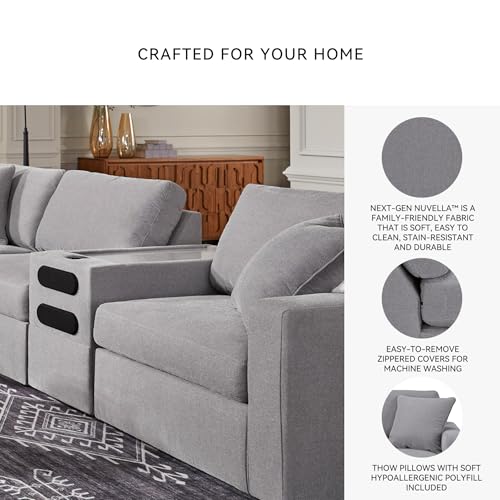 Image of Signature Design by Ashley Modmax 6-Piece Modular Sectional Sofa, Granite