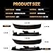 DERMOKA White LED Side Marker Lights Front Rear Bumper Parking Signal Lamps for Chrysler 300 2015-2023 Smoked Len