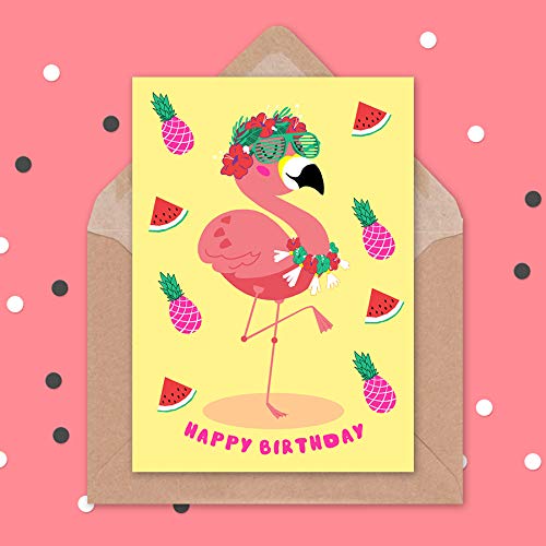 Geburtstagskarte Für 6-Jährige – Süßer Ballett-Flamingo, Perfekt Zum 6. Geburtstag!