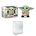 Funko Pop! Mandalorian - The Child, Grogu with Cookie Bundled with EcoTEK Pop Protector
