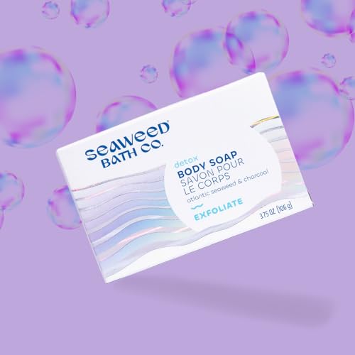 Seaweed Bath Co. Exfoliate Detox Body Soap, 3.75 Ounce, Sustainably Harvested Seaweed, Charcoal (Packaging May Vary) - Image 7