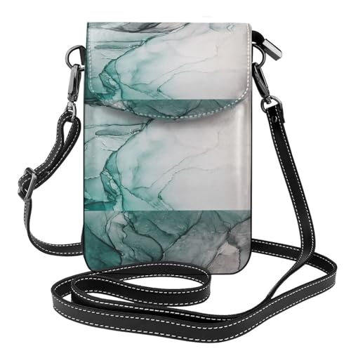 Sac bandoulière marbre vert chic en cuir PU pour femme