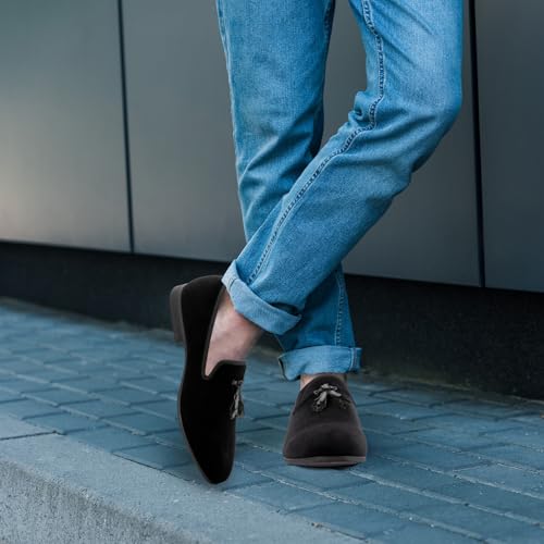 Image of JITAI Men's Fashion Loafers Wedding Shoes Loafers for Men Party Shoes