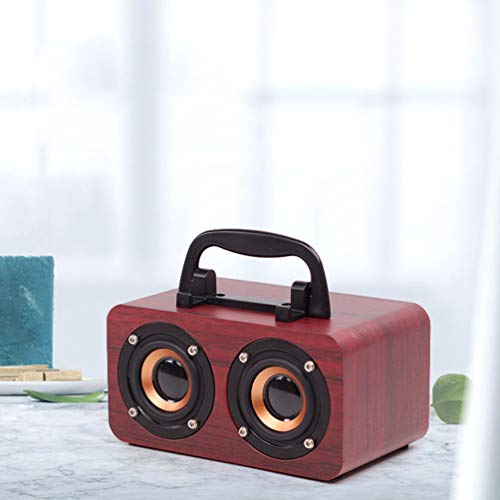 Vosarea Enceinte Bluetooth en Bois Vintage rétro Haut-Parleur sans Fil Haut-Parleur Portable Haut-Parleur avec Son HD et Basse (Rouge) - Les Beatles, Paul McCartney, John Lennon, RIngo Starr, George Harrison Vosarea Enceinte Bluetooth en Bois Vintage rétro Haut-Parleur sans Fil Haut-Parleur Portable Haut-Parleur avec Son HD et Basse (Rouge) – Image 7