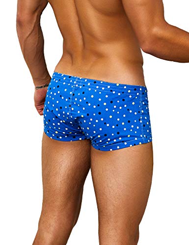SEOBEAN Mens Sexy Low Rise Boxer Brief Underwear Dot Fit Trunks2