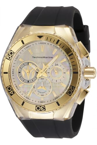 TechnoMarine Mens Cruise California Stainless Steel Quartz Watch with Silicone Strap, Black, 29.1 (Model: TM-120026) (B09BK1ZPZV) Amazon Price History, Amazon Price Tracker