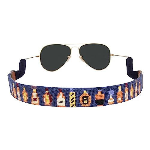 Image of Leather Hand-Stitched Needlepoint Sunglass Strap Retainer