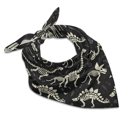 ZEYARUIBO Dinosaur Fossils Bandana for Women Fashion Lightweight Head Hair Scarf Headbands Fun Kerchief 18"x18"