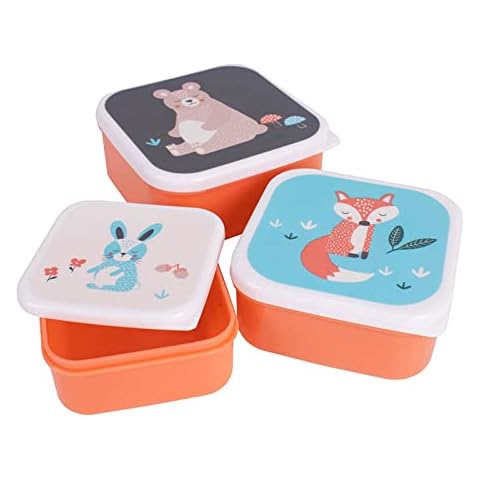 Juego de 3 fiambreras Ladelle Woodland con diseño de animales Cover
