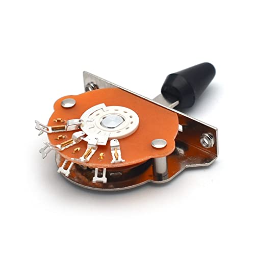 Electric Guitar 3 Way 4Way 5Way Pickup Selector Switch with Black/White/Yellow Knob