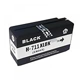 711 711 XL 711 インクカートリッジ 711XL と互換性 DesignJet T120 T520 プリンタ CZ133A CZ130Z CZ131A CZ132A ユニバーサル交換用(black) image