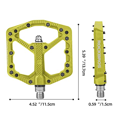 image for ROCKBROS Mountain Bike Pedals Flat MTB Pedals Nylon Fiber Bicycle Plat