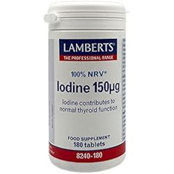 Yodora Para Bebés Lamberts Yodo 150 Ug Suplemento - Tabletas, Blanco, 180 Unidades, 180 unidad, 1