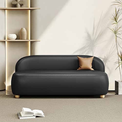 MPLFHSYOS Sofa Aus Leder Mit Retro-Katzenpfotenmuster, Bogenförmiger, Unregelmäßiger Ruhebereich, Empfangsbereich, Gehobenes Büro, Empfangs- Und Verhandlungsbereich, Gästehaus-Hotel(B,180x70x70cm)
