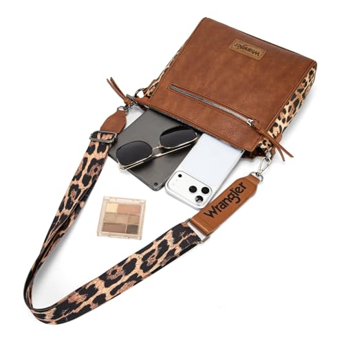 Image of Wrangler Aztec Crossbody Purse Medium Shoulder Bags for Women Western Handbag with Guitar Strap