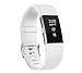 Cinturini di ricambio per Fitbit Charge 2, cinturino di ricambio per accessori morbidi, fermaglio di metallo sicuro Fitbit Charge 2 （6,7"-8,1"）-bianco