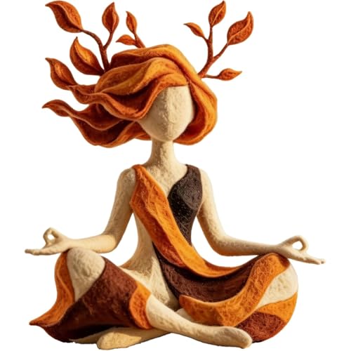 HCAKLBL Serenity Growth Meditation Figurine Abstract Resin Yoga Sculpture for Mindfulness & Inner Peace Aesthetic Home Decor Statue for Living Room Bedroom Desk Relaxation Gift