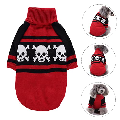 Disfraz para perro Halloween talla XL diseño calavera rojo miniatura 4