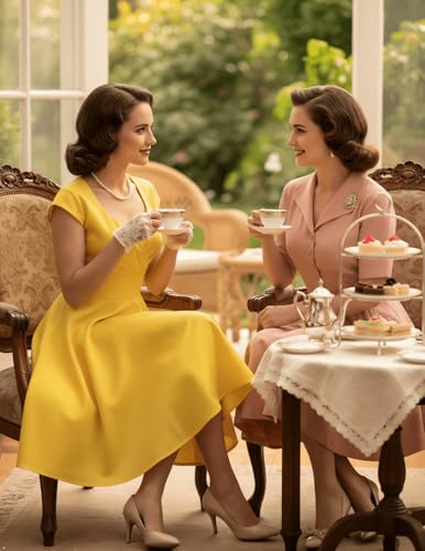 Image of Bbonlinedress Women Short 1950s Retro Vintage Cocktail Party Swing Dresses