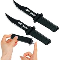 LONZIKP 2 cuchillos de truco, hoja retráctil, cuchillo de teatro