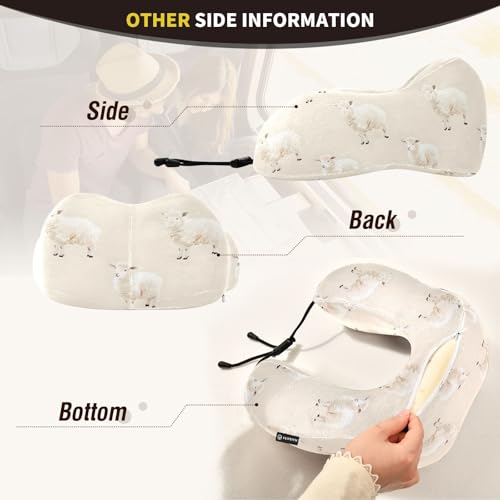 Almohada de viaje espuma memoria ajustable portátil miniatura 5