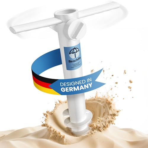 HANSEWERK BeachFix Pied de parasol - Ancre de sable - Ancrage au sol - Vent - Soleil - Chevilles de sol - Chevilles de sol