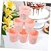 HOMSFOU 6pcs Portable Water Cups Disco Ball Pattern Multi-use for Party and Wedding