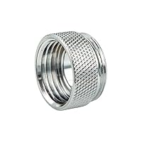 tecuro Aufnahmeadapter für Armaturenausläufe, AG M22x1 auf IG 1/2 Zoll Messing verchromt