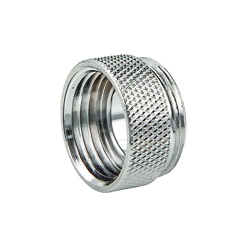 tecuro Aufnahmeadapter für Armaturenausläufe, AG M22x1 auf IG 1/2 Zoll Messing verchromt