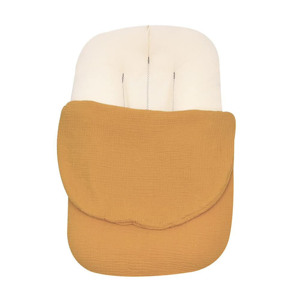 Baby Lounger Cover Organic Cotton Removable Slipcover Fits Infant Lounger for Boys and Girls (Yellow)