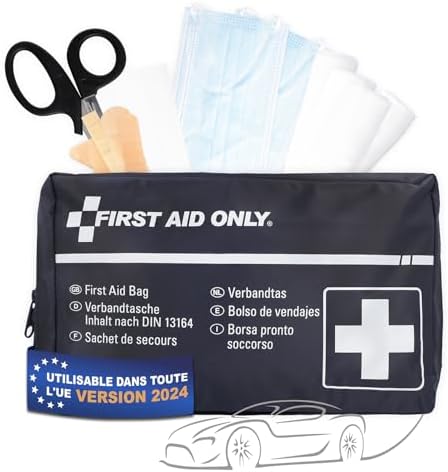 First Aid Only Trousse de secours pour voiture DIN 13164 | Sac d'...