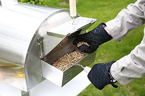 Fresh Grills Pizza Oven - Outdoor Pizza Oven including pizza peel, outdoor cover, pizza stone and built in oven thermometer. Wood fired pizza, BBQ oven and smoker with accessories (XL Premium)