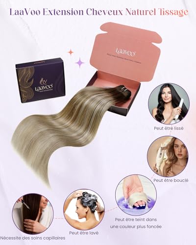Tissage cheveux naturel double trame sans démarcation 50cm - 5