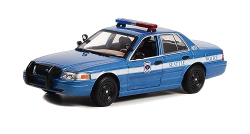 Modelo 2001 Crown Victoria Policía 1:24 Blue Metallic miniatura 1