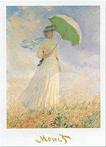 Woman with Sunshade by Claude Monet 31.5x23.5 Art Print Poster