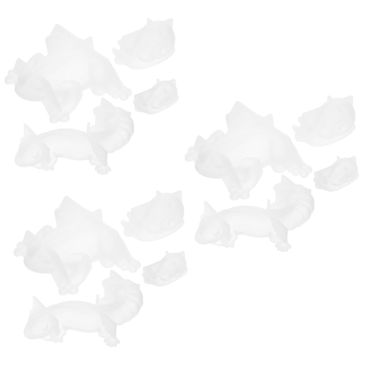 HOMSFOU 3 Set Stampo Silicone Per Animali Mold Per Flessibile Lucertole E Creativo Diy Per Decorazioni Uniche E Fatte Mano 4 Pezzi * 3