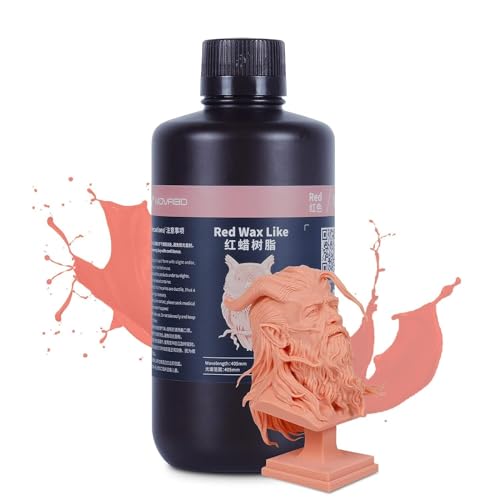 Nova3D US-204000RD510 3D Printer Red Max Resin,Standard 405Nm Uv Curing Resin For 4K/8K Lcd/Dlp/Msla 3D Printer Resin,3D Printing Liquid Fast Curing Resin,High Precision,Low Shrinkage 500G Red Wax Color Resin cover