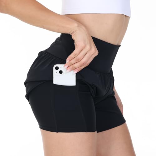 Blaosn Flowy Running Shorts Women Workout Athletic Gym Yoga High Waisted with Pockets Cute Sweat Short Pants Casual Summer3