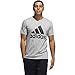 adidas Men's Badge of Sport Classic Tee, Medium Grey/Black, Medium
