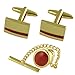Produktbild Select Gifts Geschenk Set Manschettenknöpfe rote Jaspis Oval Tie Tac Gold - Ton - Ton