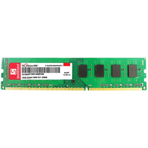 Simmtronics 4GB DDR4 Ram for Desktop with 3 Years Warranty (2400 Mhz) Green (B09NMFW8KX) Amazon Price History, Amazon Price Tracker
