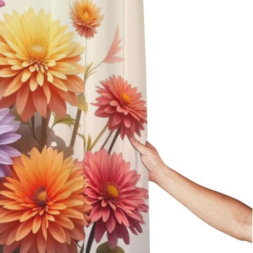 Doublure de rideau de douche opaque contre le vis-à-vis dahlia - 3