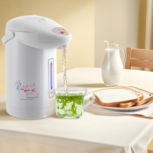 Tetera eléctrica 3.8L acero inoxidable 750W blanca miniatura 4