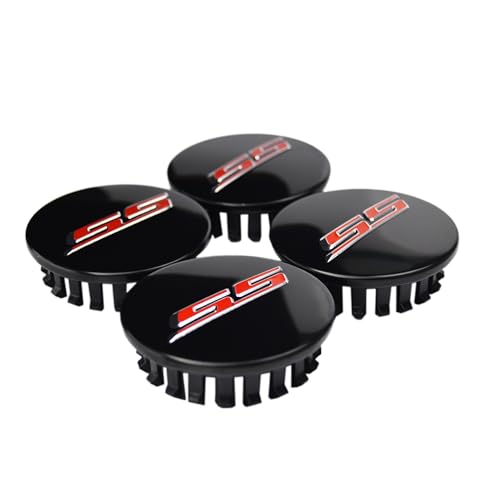 Image of (Set of 4) 68mm=2.67 inches SS Wheel Center Cap Covers Hub Cap 3D Emblem Badge for 2016-2023 6th Generation Chevrolet Camaro