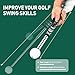 KALAUTO Golf Grip Swing Trainer Aid: Golf Speed Practice Club with Click - Retractable Stick Indoor Training Warm Devices Up Flexible Telescopic Short Tempo Sound Release with Grip Trainer Attachment